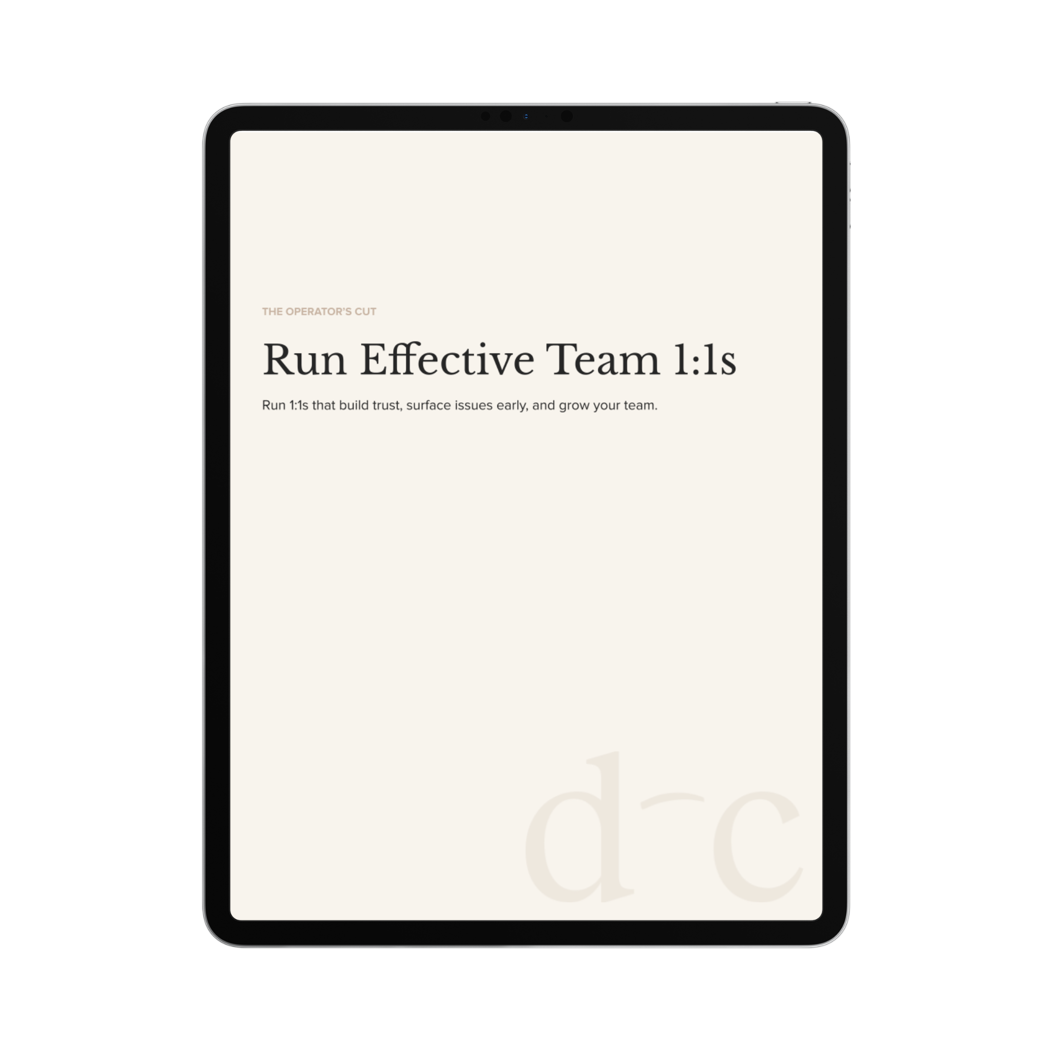 Run Effective Team 1:1s