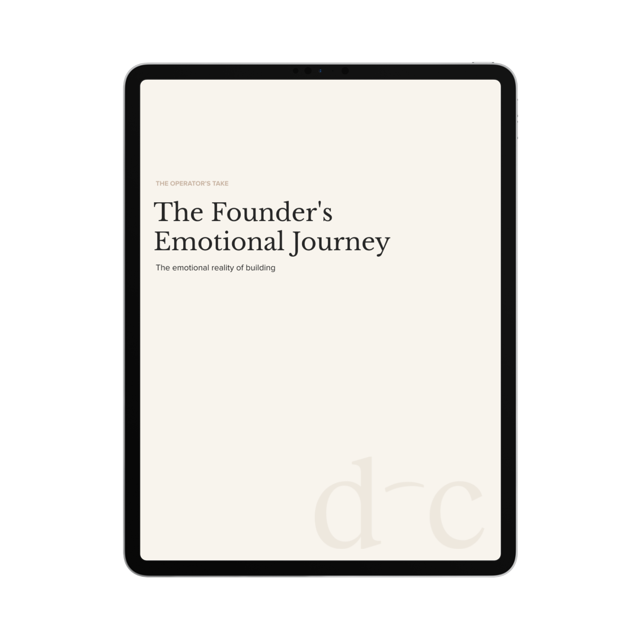 The Founder's Emotional Journey