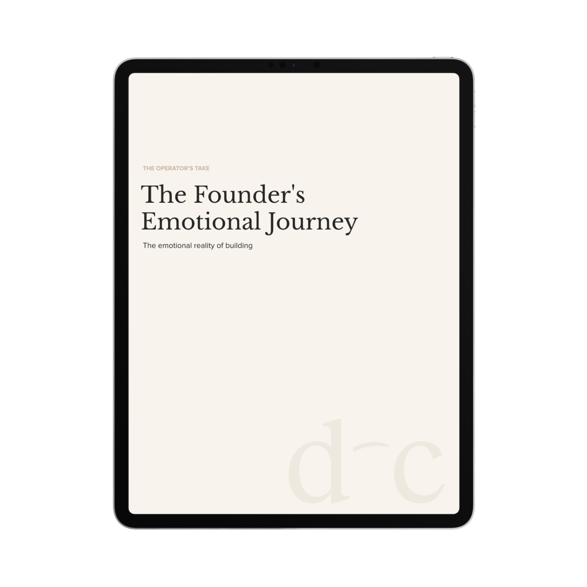 The Founder's Emotional Journey