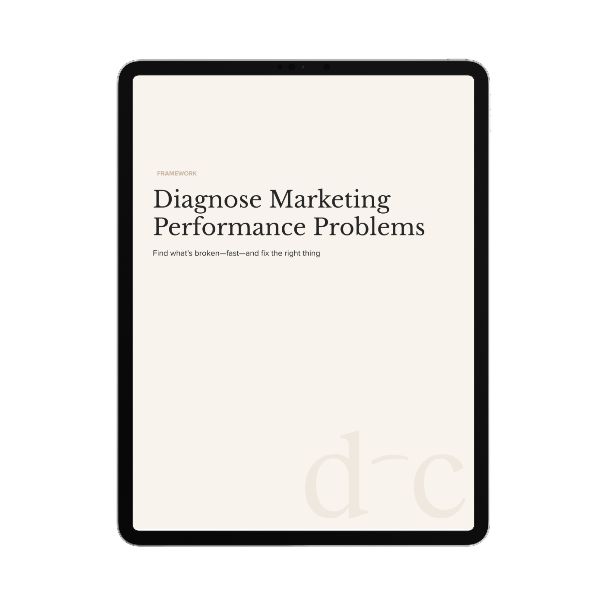 Diagnose Marketing Performance Problems