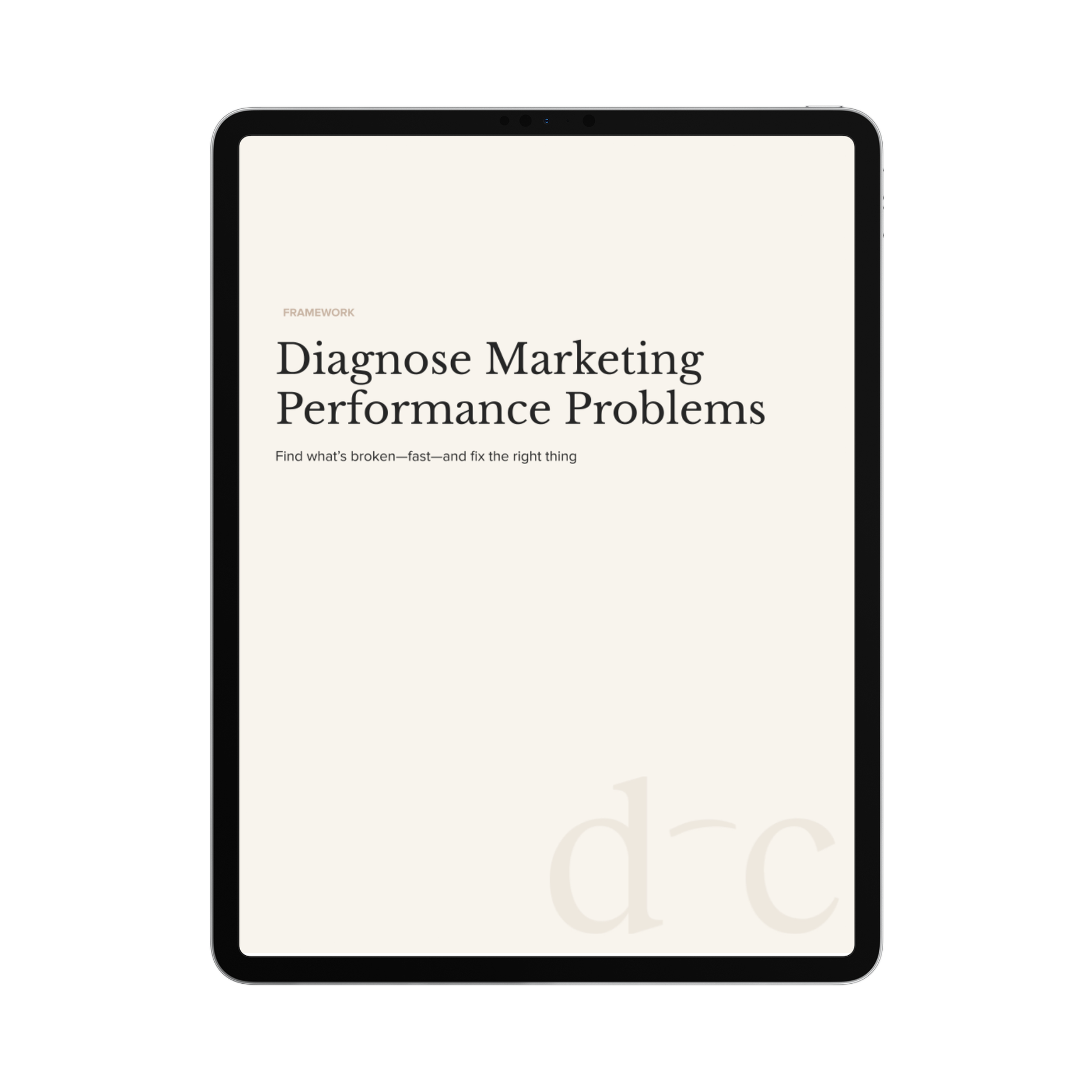 Diagnose Marketing Performance Problems