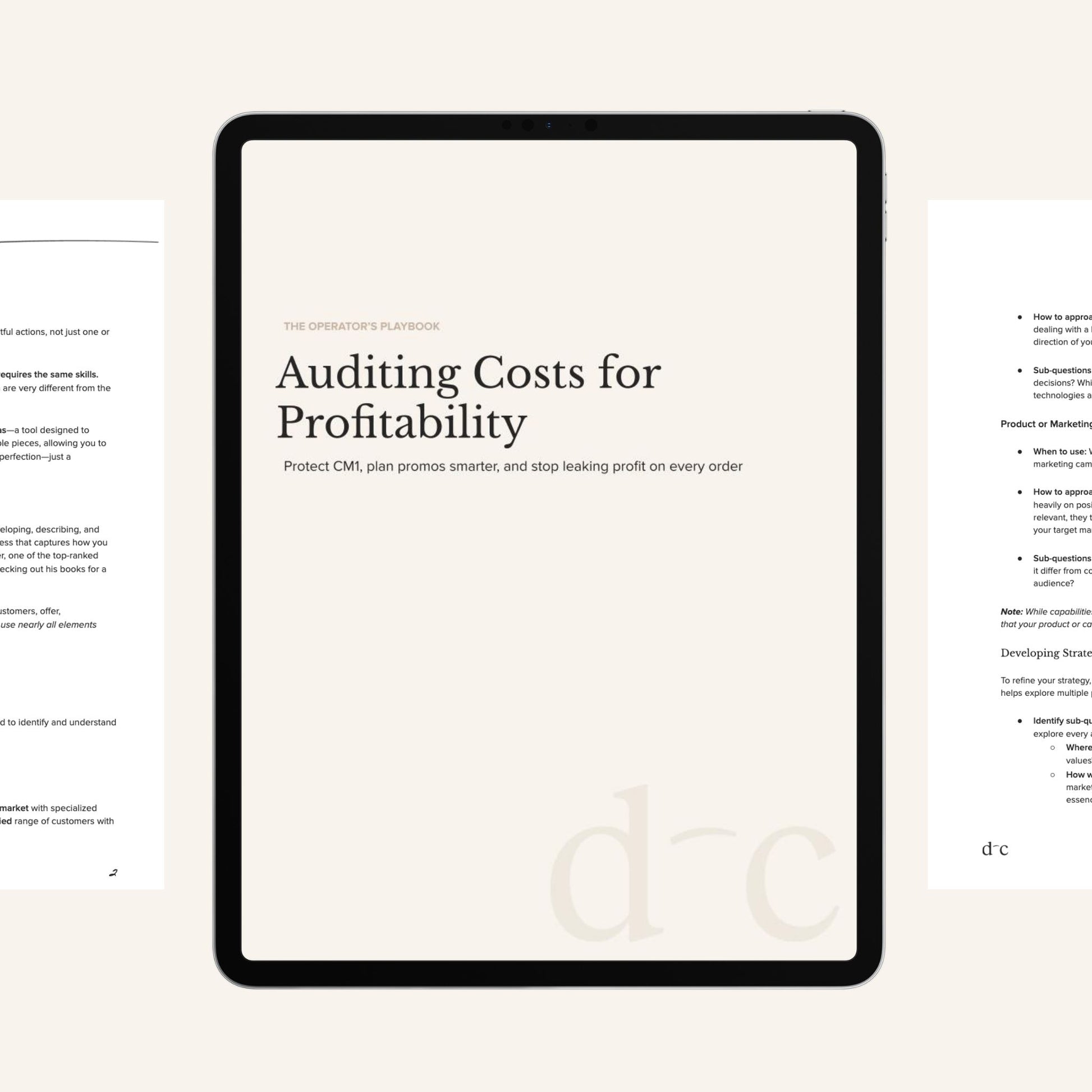 Auditing Costs for Profitability