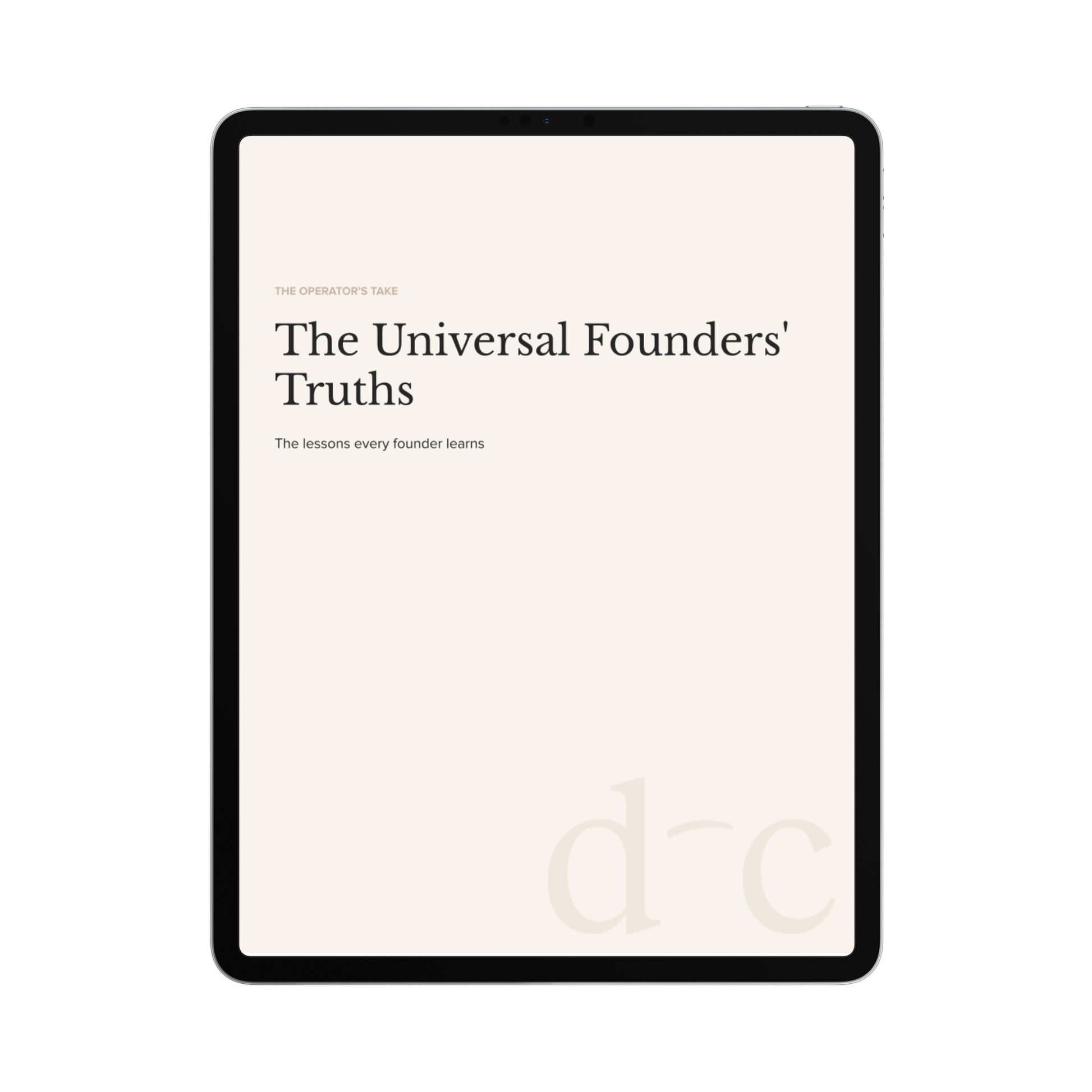 The Universal Founders' Truths