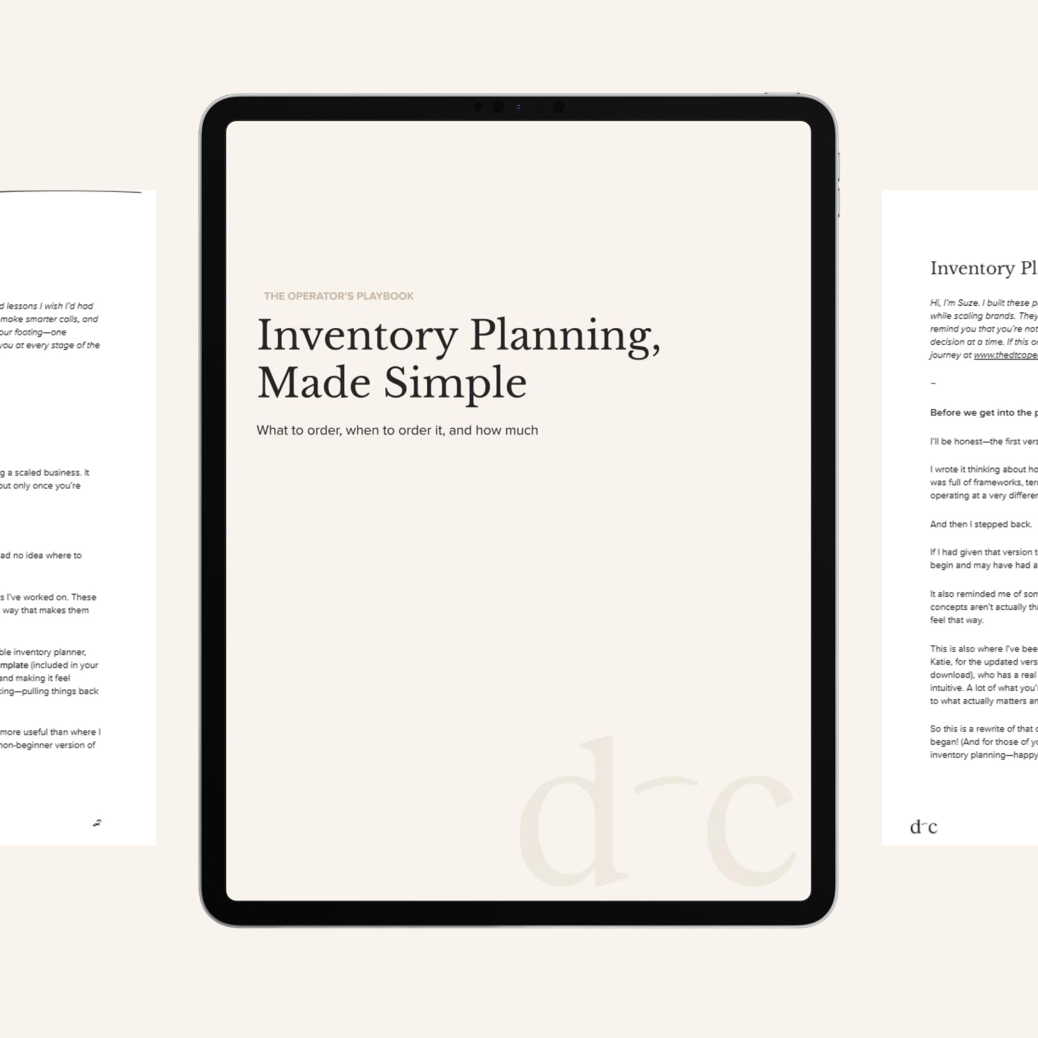 Inventory Planning, Made Simple