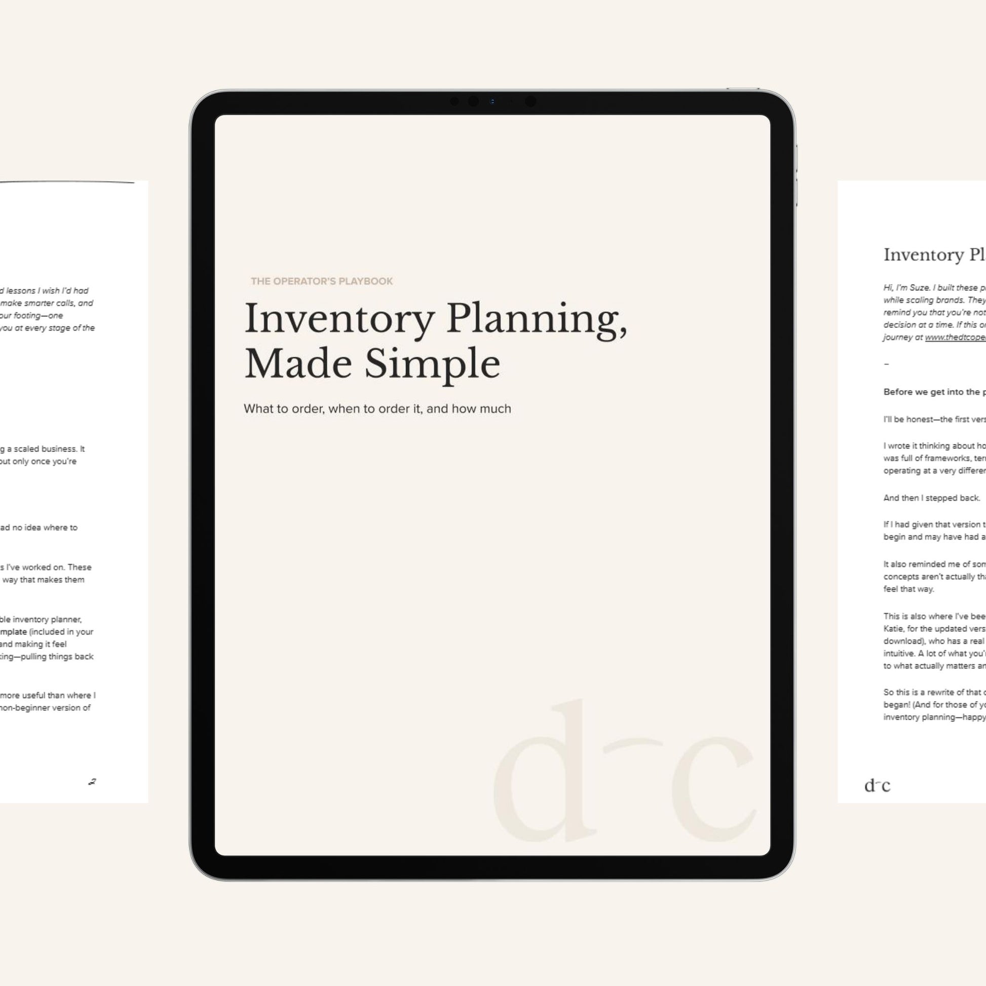 Inventory Planning, Made Simple