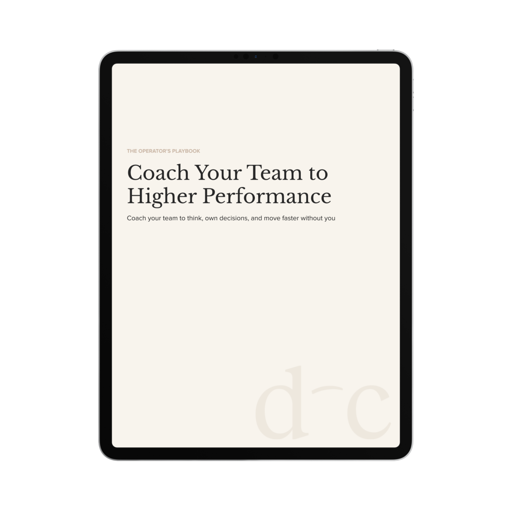 Coach Your Team to Higher Performance