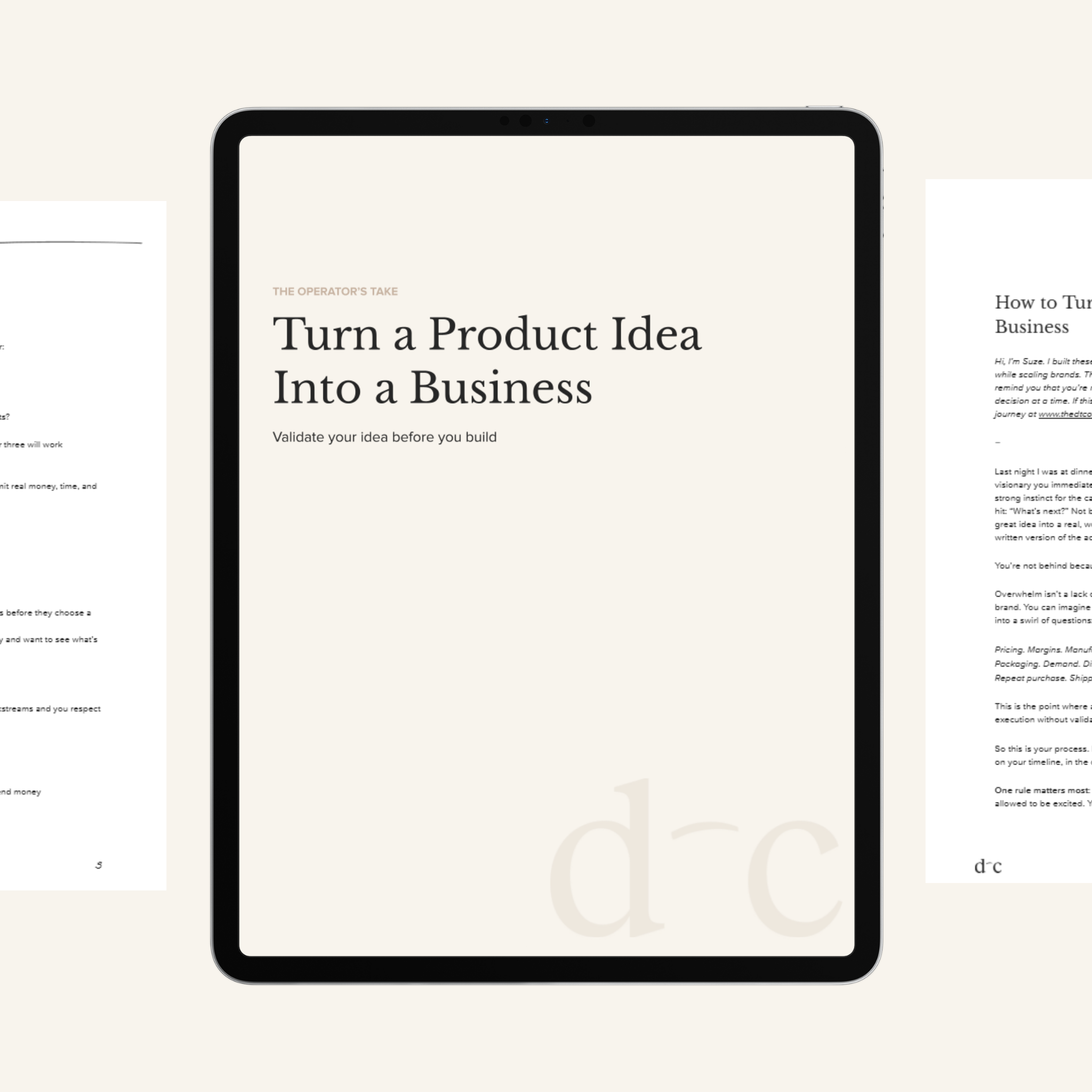 Turn a Product Idea into a Business