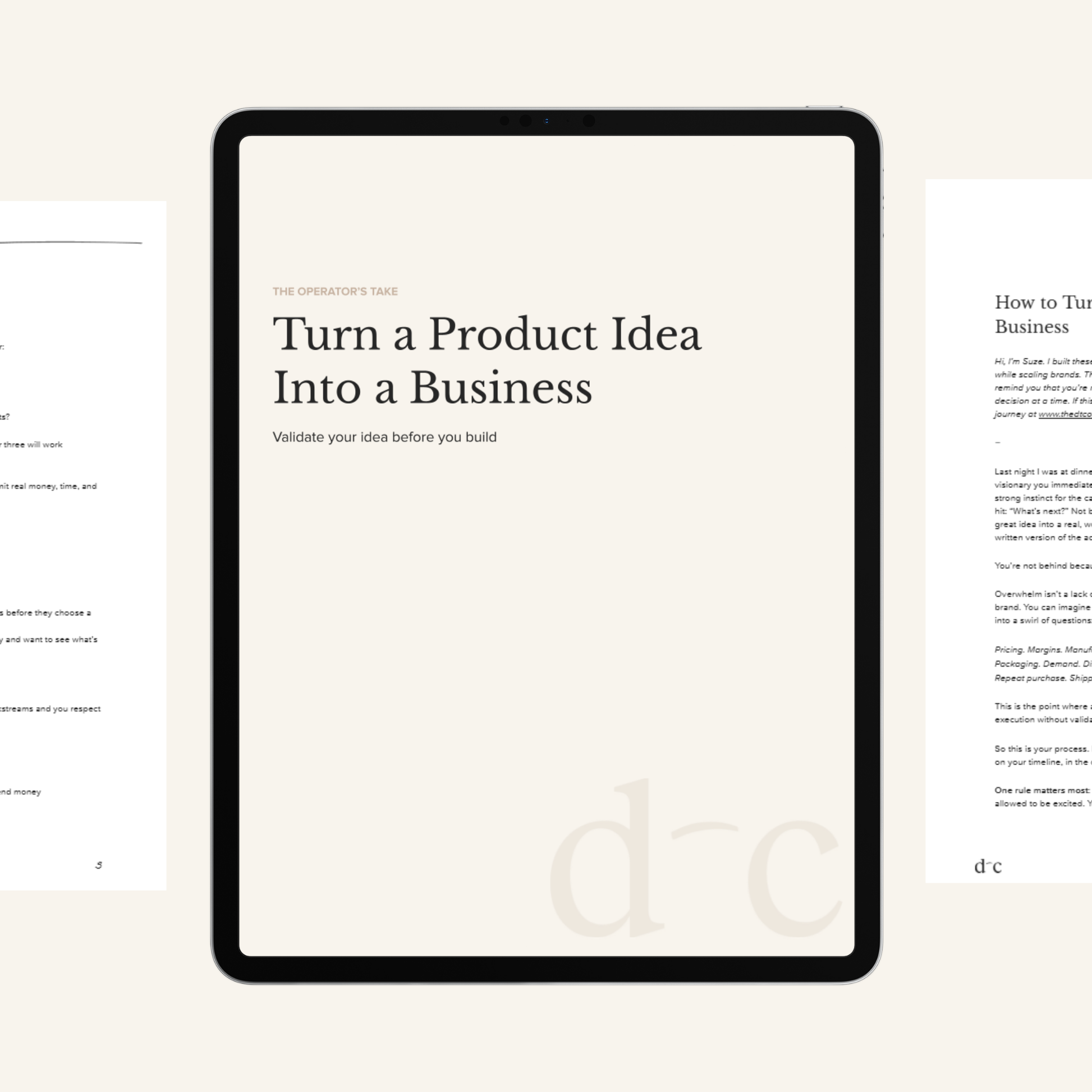 Turn a Product Idea into a Business