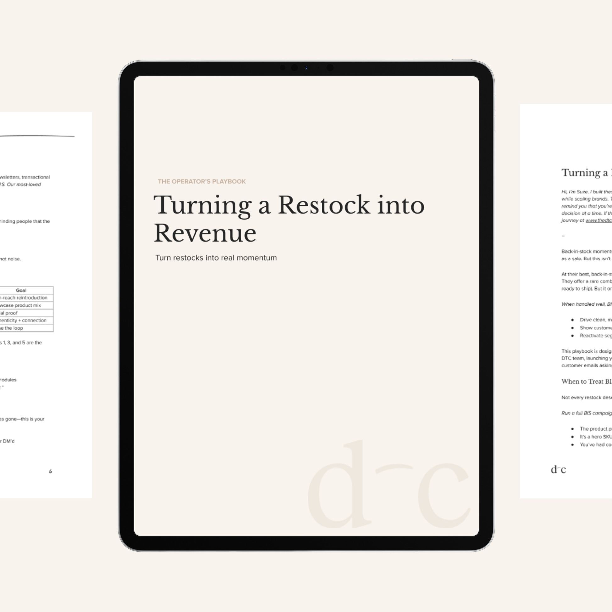 Turning a Restock into Revenue