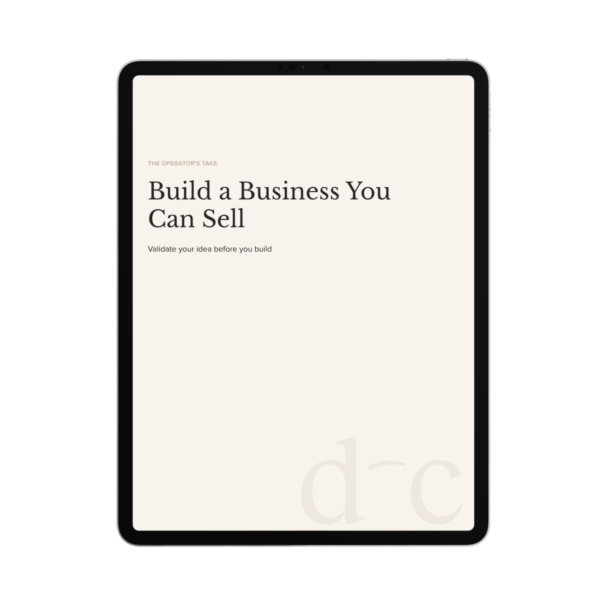 Build a Business You Can Sell