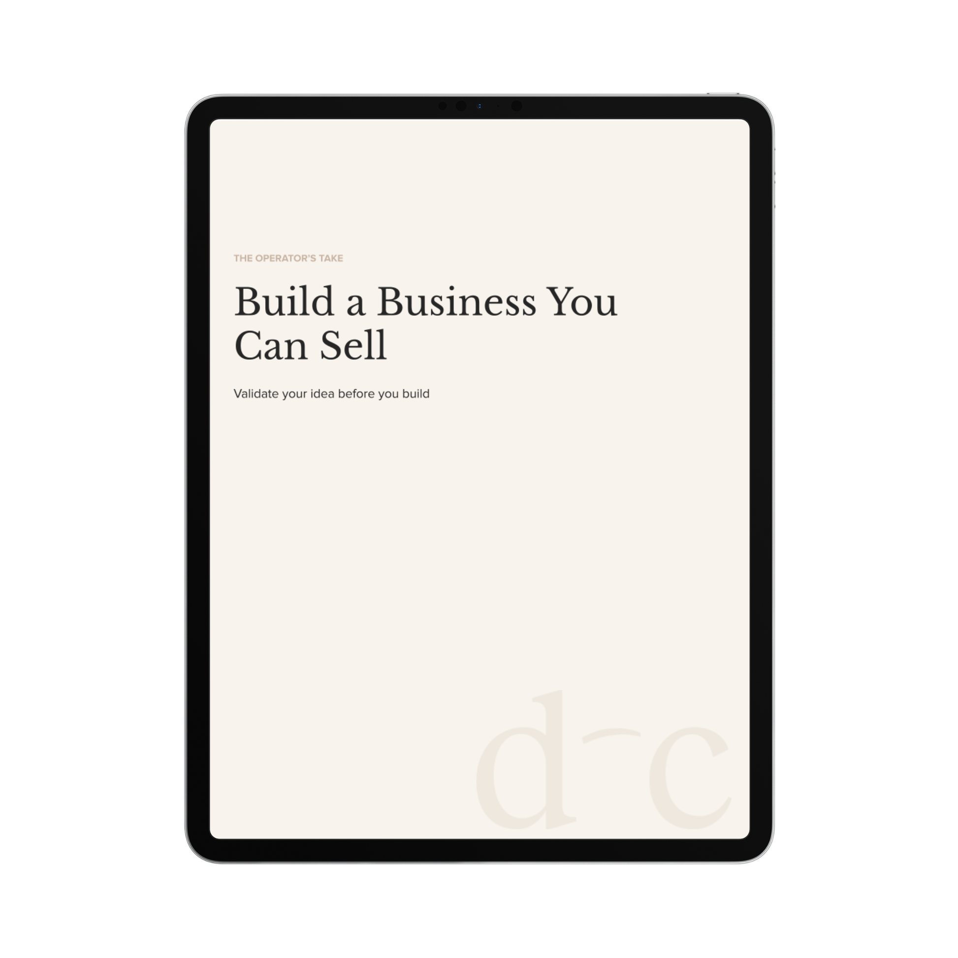 Build a Business You Can Sell