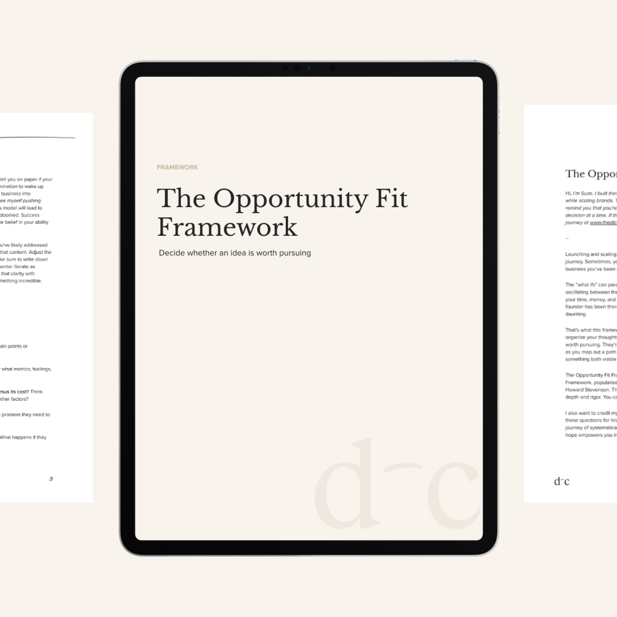The Opportunity Fit Framework