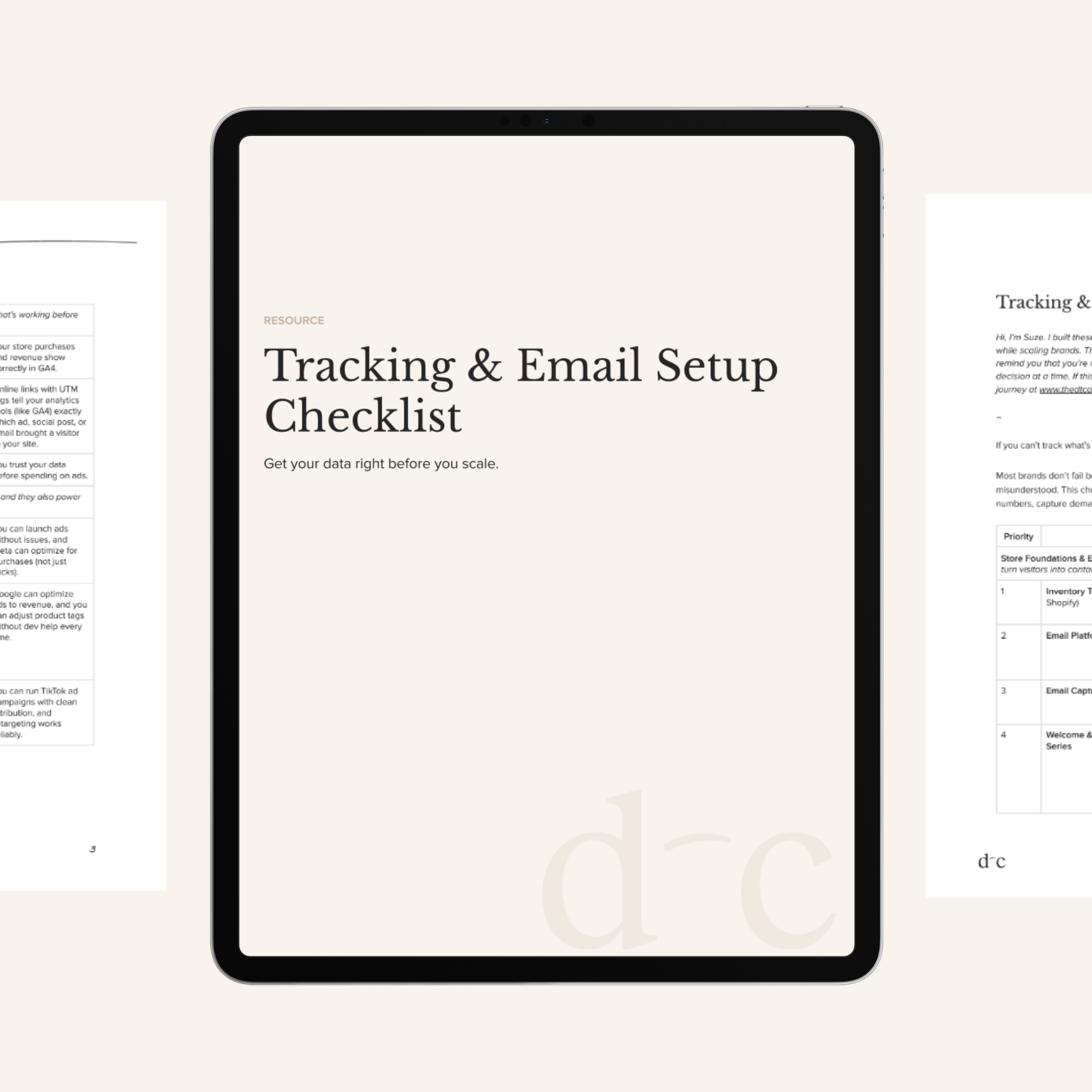 Tracking & Email Setup Checklist
