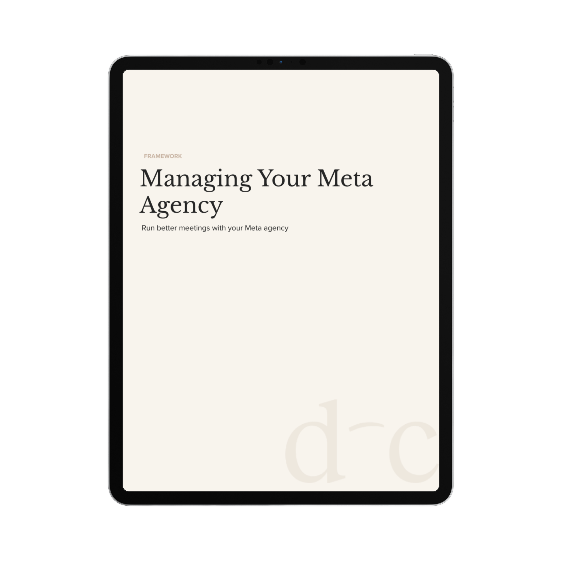 Managing Your Meta Agency