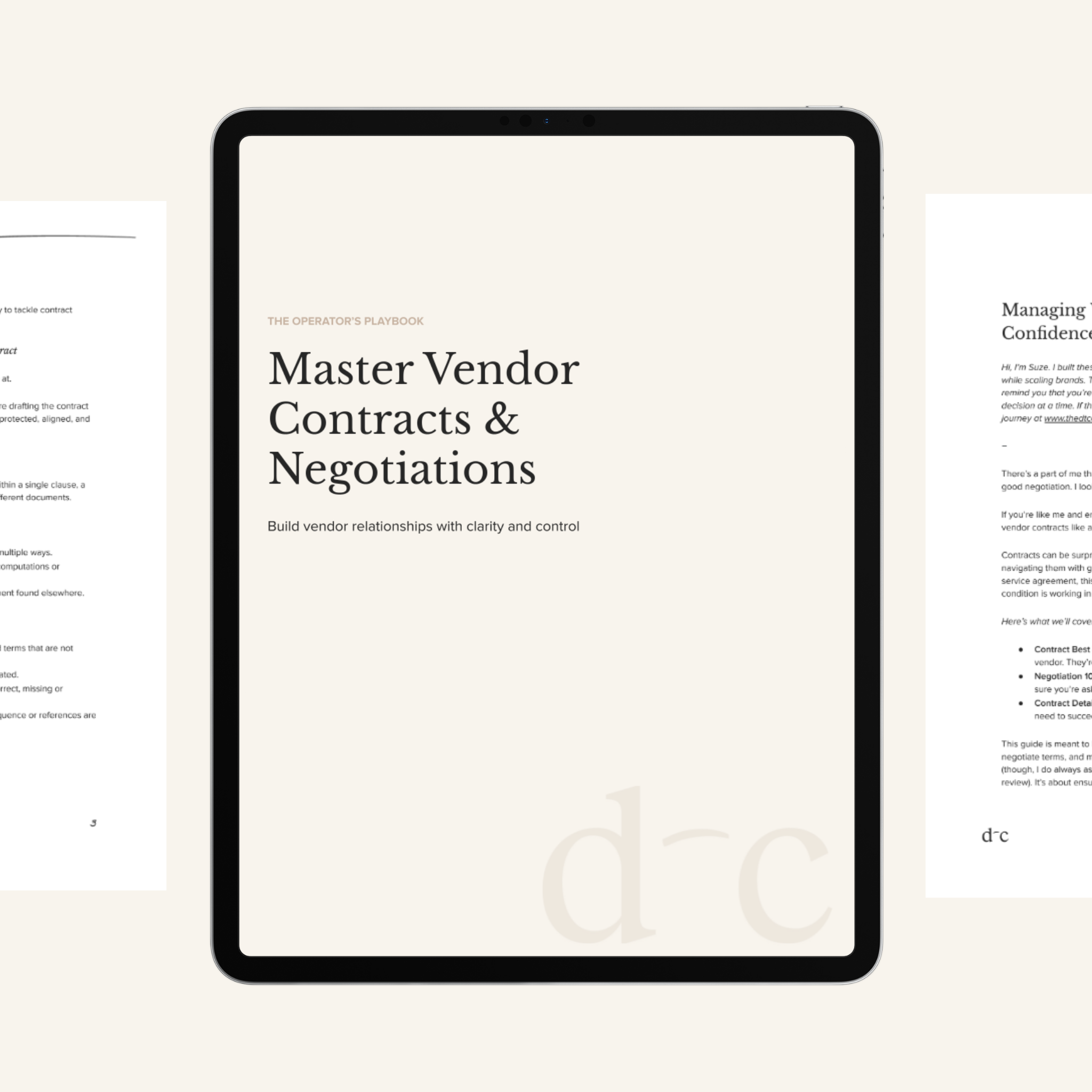 Master Vendor Contracts & Negotiations