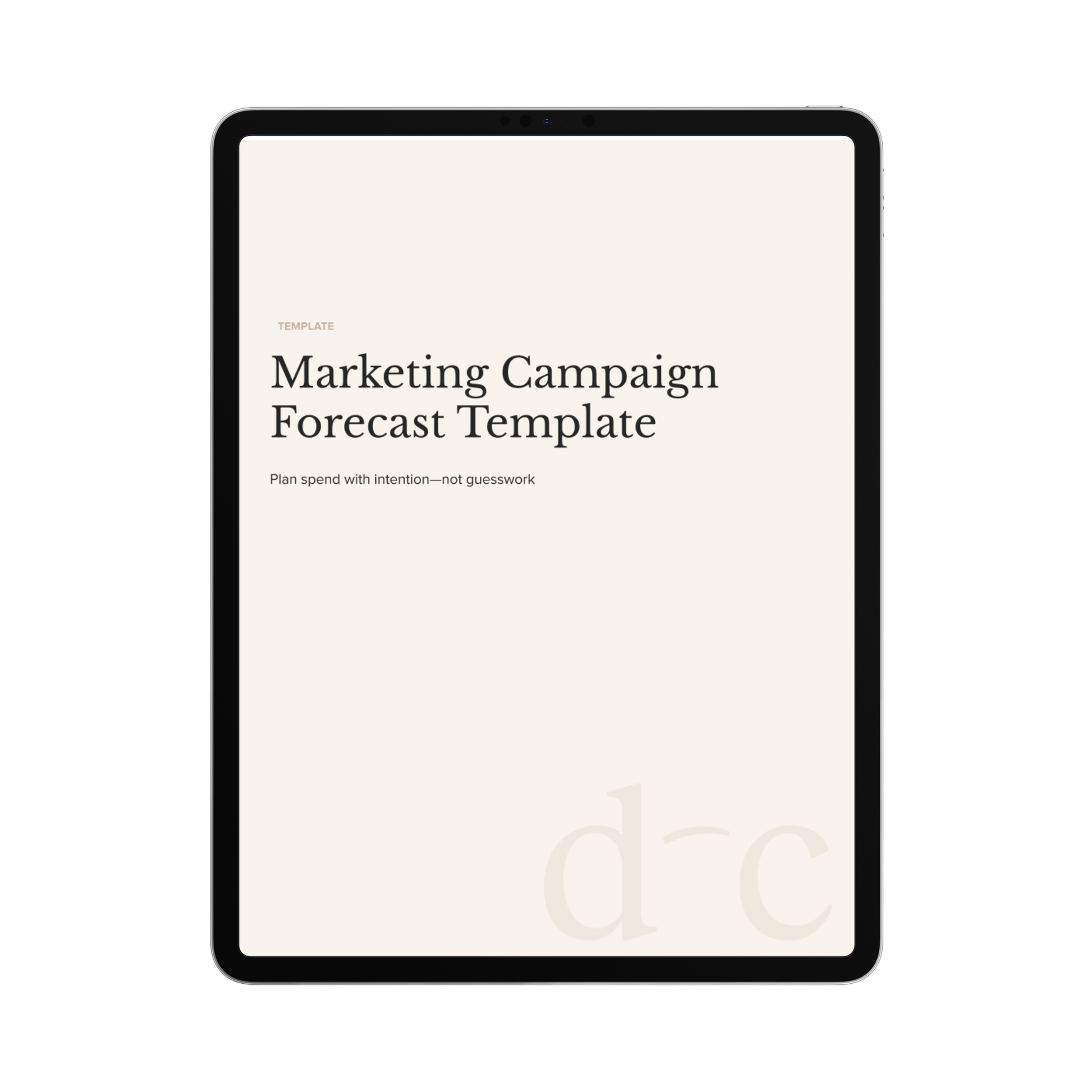 Marketing Campaign Forecast Template