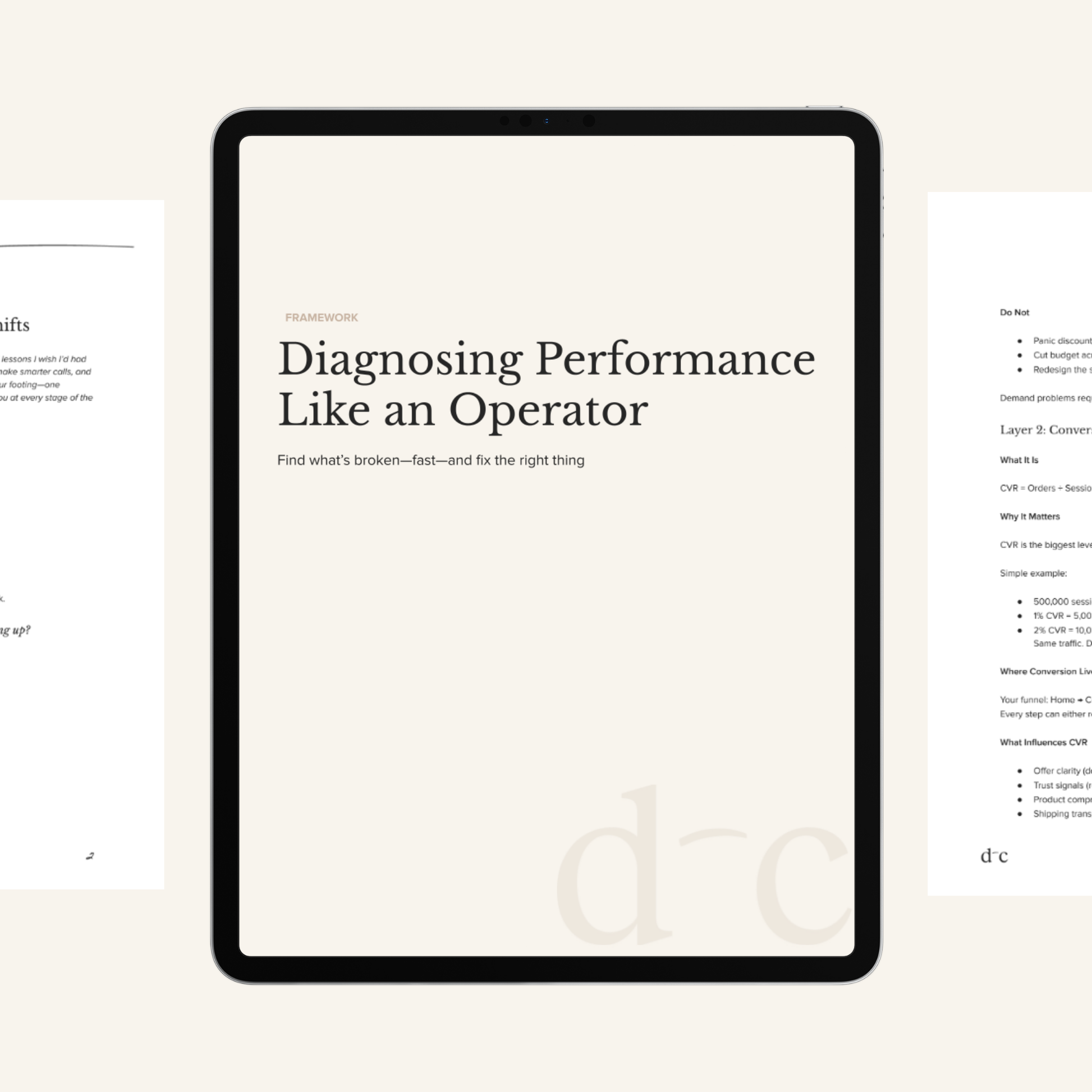 Diagnosing Performance Like an Operator