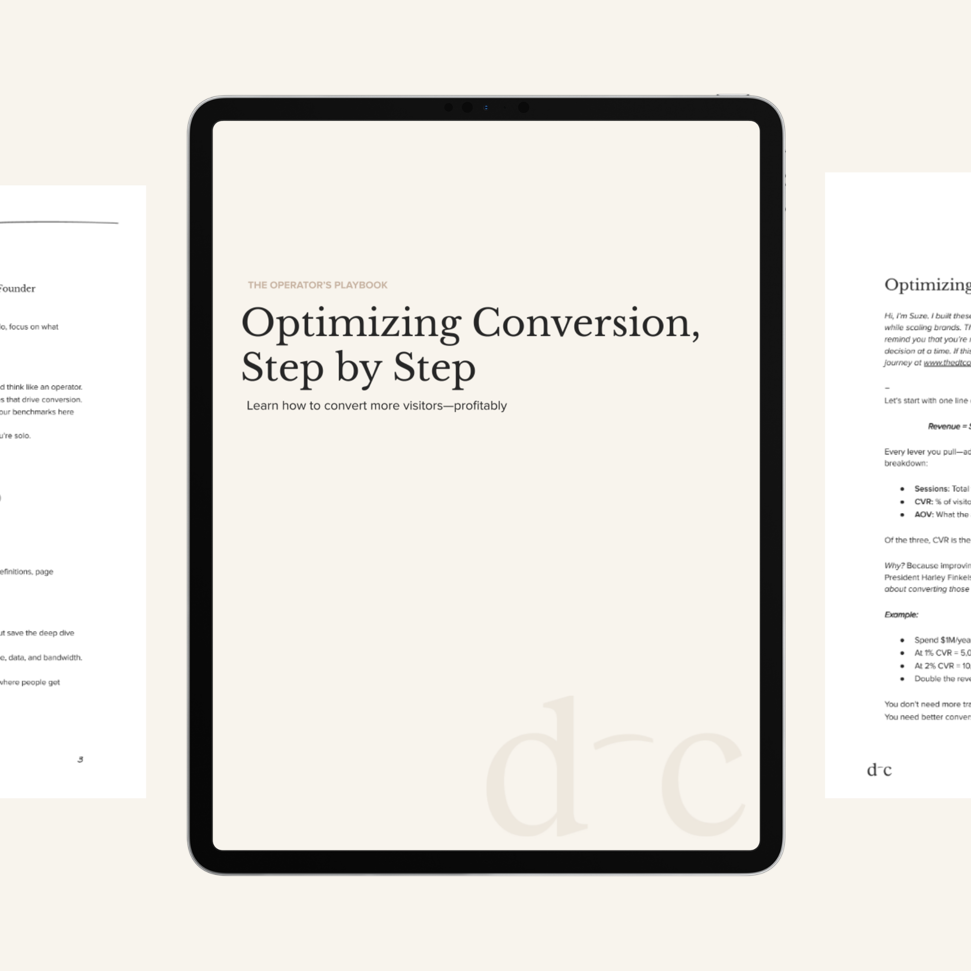 Optimizing Conversion, Step by Step