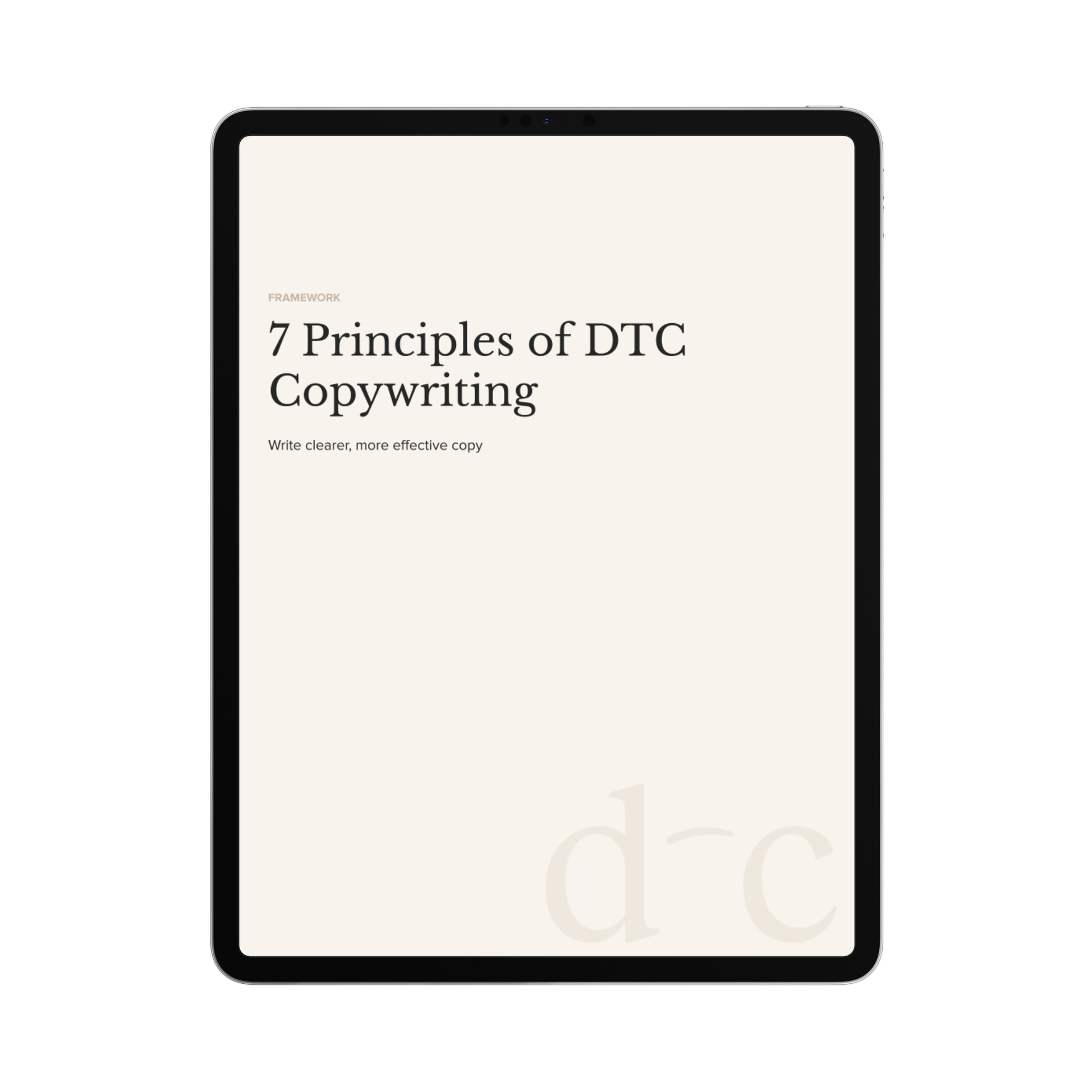 7 Principles of DTC Copywriting