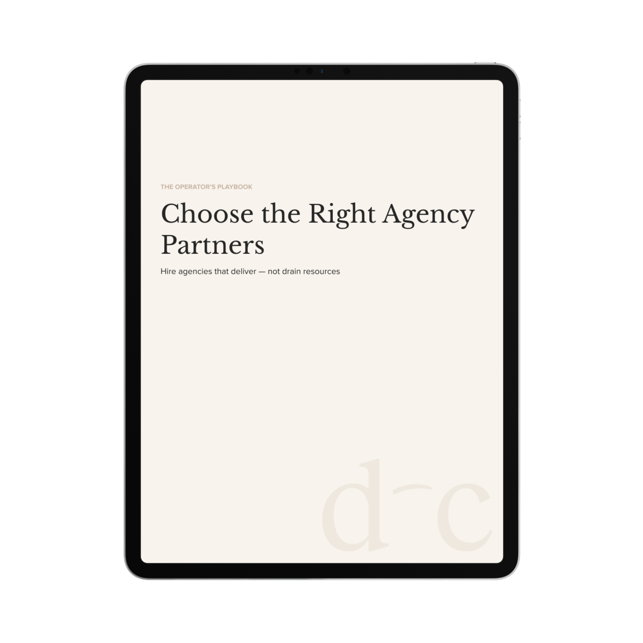 Choose the Right Agency Partners