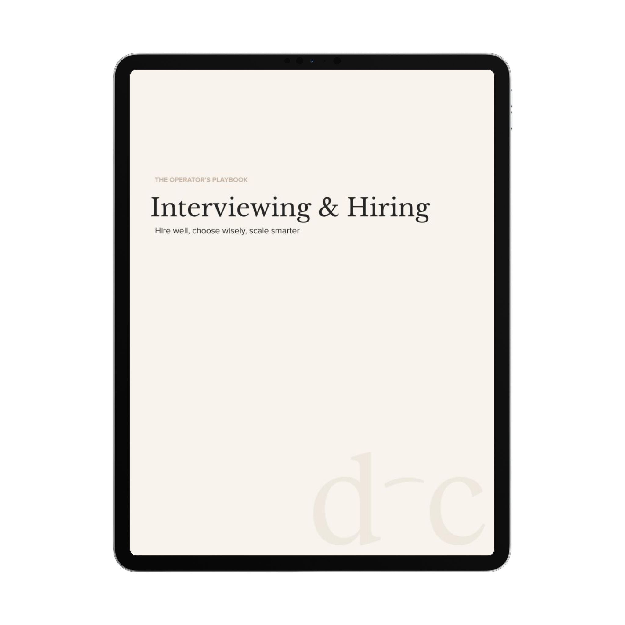Interviewing & Hiring