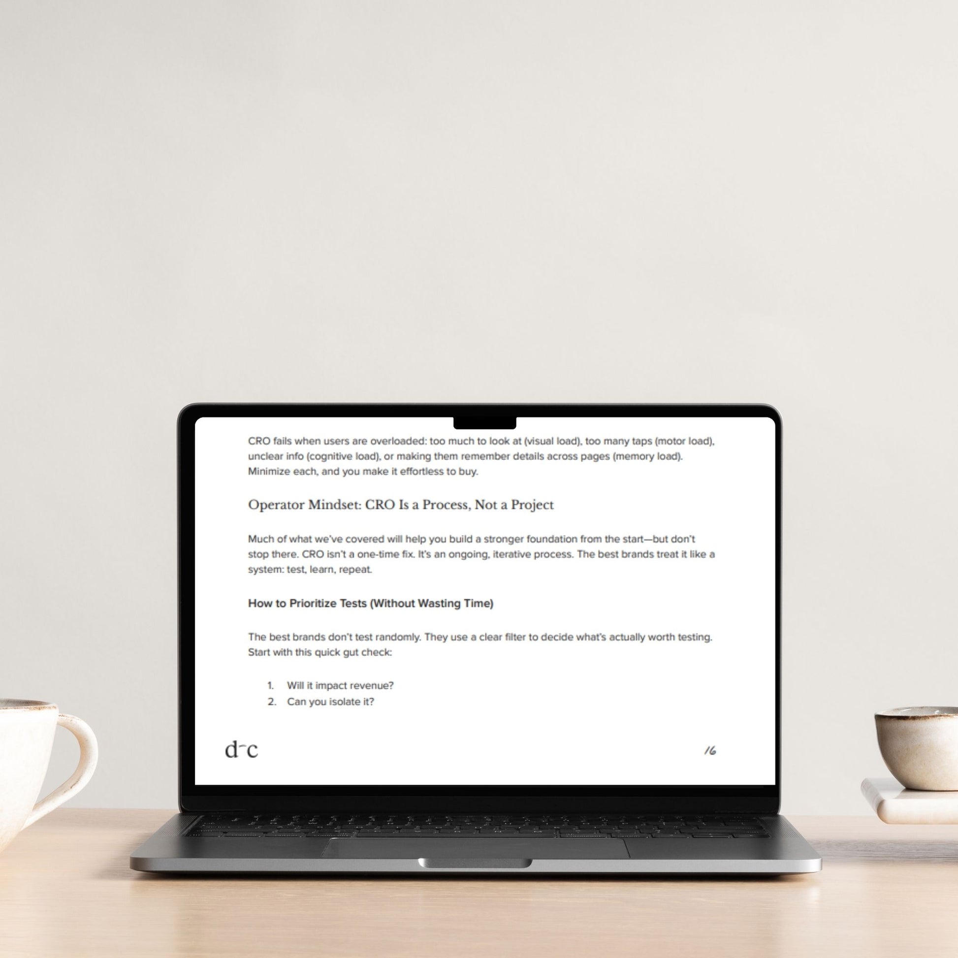 Optimizing Conversion, Step by Step